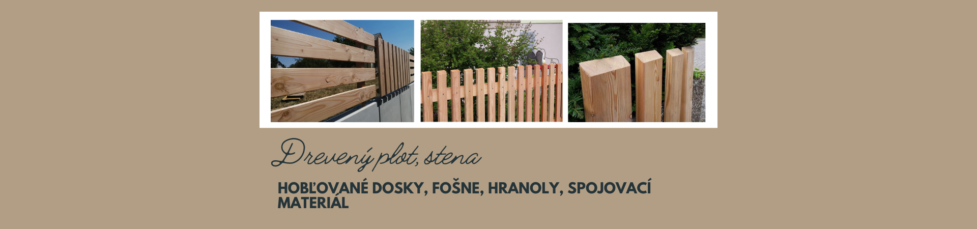 Drevený ploty, stena baner 1920x450